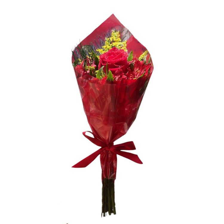 Ramalhete Rosa Solitária Premium