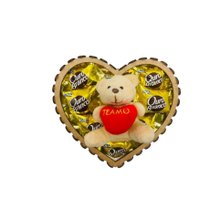 Coração com Bombons e Pelúcia 