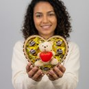 Coração com Bombons e Pelúcia 