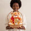 Cesta de Urso e chocolate 