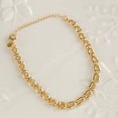 Pulseira Feminina Dourada com Elos Elegantes