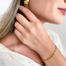 Pulseira Feminina Dourada com Elos Elegantes