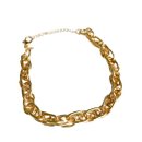 Pulseira Dourada com Elos Entrelaçados