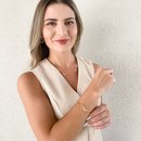 Colar Feminino Ondulado com Detalhes em Brilho