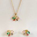 Conjunto de Colar e Brincos Borboleta - Banho Ouro 18k