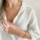Choker Dourada Elos Entrelaçados