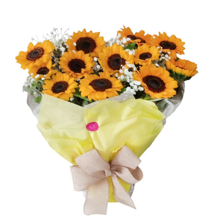 Buquê 12 Girassóis Amarelos