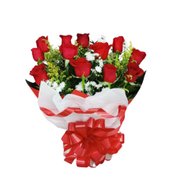 Arranjo Elegante 12 Rosas Vermelhas