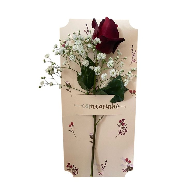 Rosa Unitária Cartão Com Carinho