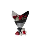 Buquê com 6 Rosas e Chuva de Prata