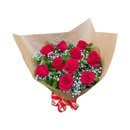 Buquê 12 Rosas Vermelhas Nacionais