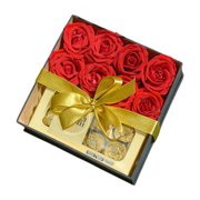 Caixa de Rosas com Chocolate Ferrero Rocher