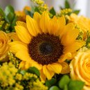Buquê de Rosas Amarelas com Girassóis