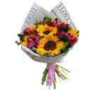 Buquê de Girassóis com Astromélilas 