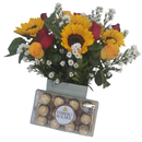 Arranjo de Flores com Chocolate