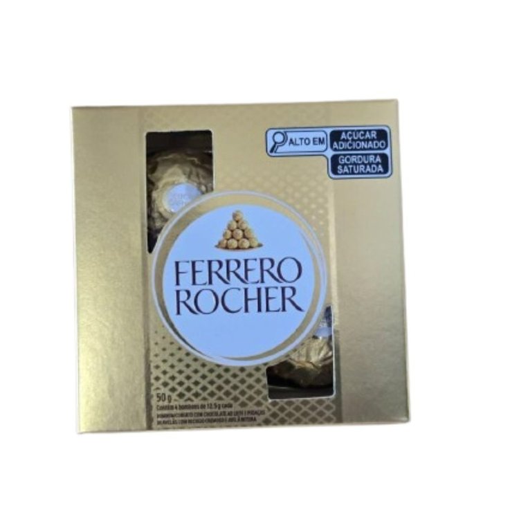 Chocolate Ferrero Rocher Caixa com 4 Bombons 50g