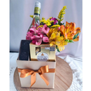 Cesta Afetiva de Presente Com Espumante e Flores