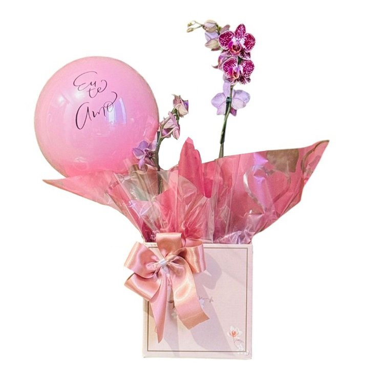 Orquídea - Elegância Floral e Balão Personalizado
