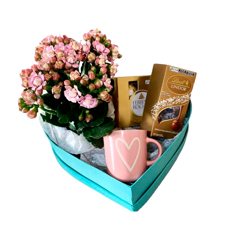 Cesta Flores com amor