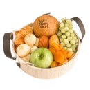 Cesta Café da Manhã com Frutas e Pães