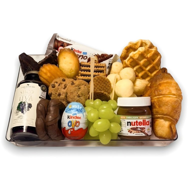Cesta de Café da Manhã - Nutella & Kinder