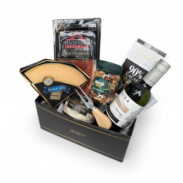 Cesta Gourmet com Vinho Especial Natal