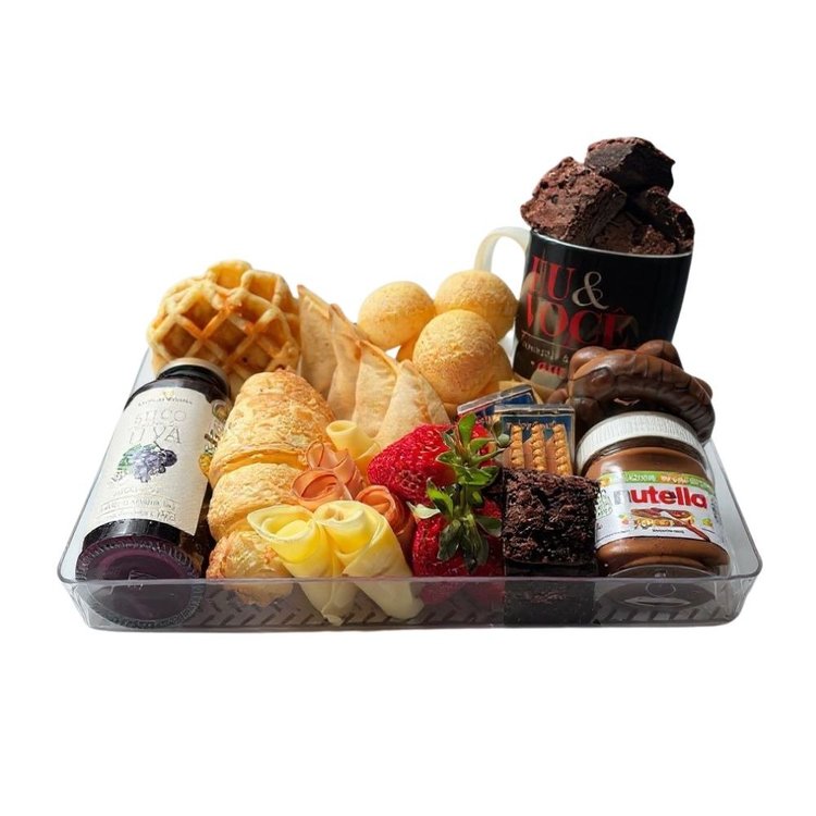 Cesta de Café da Manhã Presente de Amor