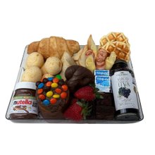 Cesta de Café da Manhã de Natal Chocolate