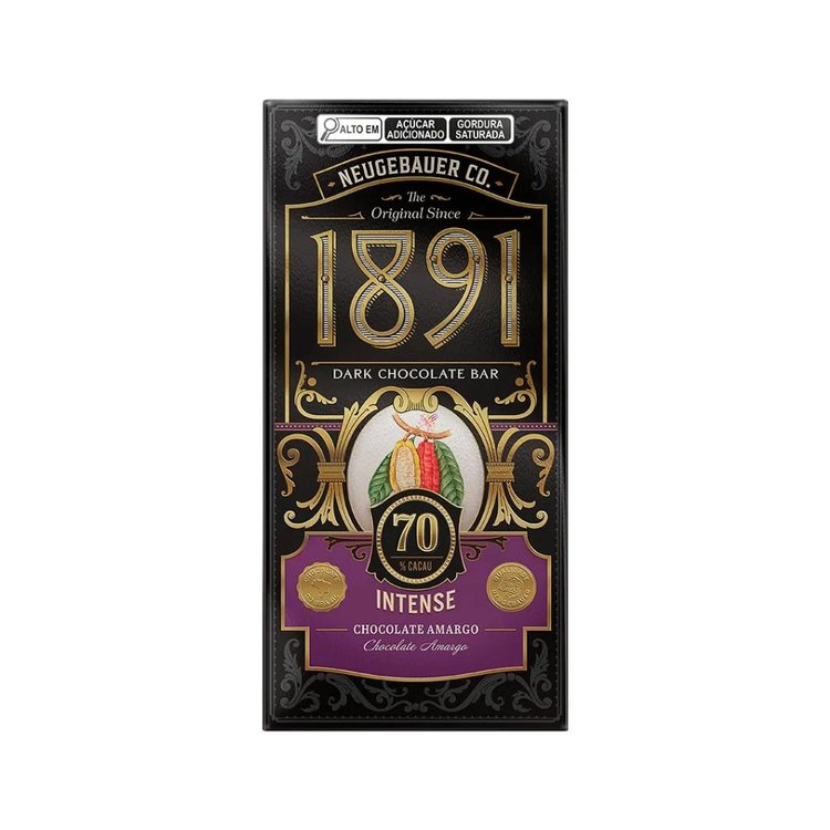 BARRA DE CHOCOLATE 70% CACAU INTENSE