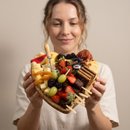 Tábua Gourmet Coração Queijos Frutas e Charcutaria