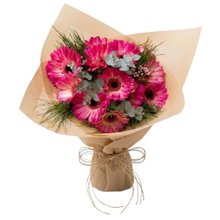 Buquê Encanto Rosa Gérberas
