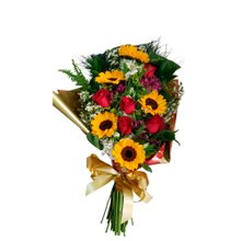 Ramalhete de Rosas e Girassóis