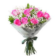 Buquê grande de rosas cor de rosa