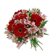 Buquê Luxo de Gérberas com Astromélias