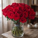 Arranjo Minha Vida com 100 Rosas no Vaso 