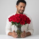 Arranjo Minha Vida com 100 Rosas no Vaso 