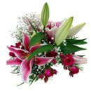 Buquê de Lirio, Gispo e Mini Rosa