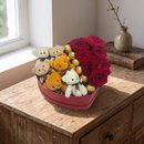 Linha Super Luxo Coração com Urso,Rosas e Chocolate