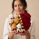 Linha Super Luxo Coração com Urso,Rosas e Chocolate