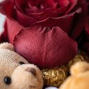 Linha Super Luxo Coração com Urso,Rosas e Chocolate