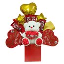 Box Urso "Eu te amo" com Chocolates