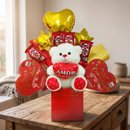 Box Urso "Eu te amo" com Chocolates