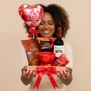 Cesta Lua de Cristal com Vinhos e Chocolates