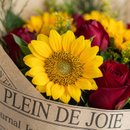 Buquê de Girassois e Rosas Vermelhas