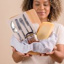 Cesta Tabua & Espatulas, Queijo e Geleia para queijos 