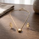 Conjunto Colar e Brinco Estrela Semijoia