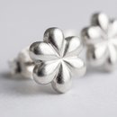 Conjunto Colar e Brinco Flor em Prata 925