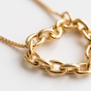 Conjunto Colar e Brinco  Coração Corrente Semijoia
