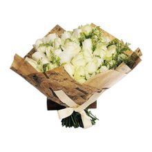Buquê de Rosas Brancas 50 Rosas 