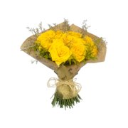 Buquê de Rosas Amarelas com 12 Rosas Amarelas
